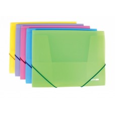 Папка пластиковая, А4, на резинке, микс, 500мкм, Е31633