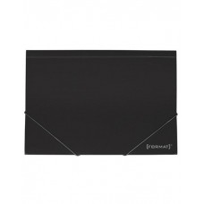 Папка пластиковая, А4, на резинке, черная, F38601-01