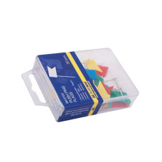 Кнопка канцелярская, гвоздик, флаг, цветная, (30шт) пласт.контейнер, BM.5152 Кнопка канцелярская, гвоздик, флаг, цветная, (30шт) пласт.контейнер, BM.5152