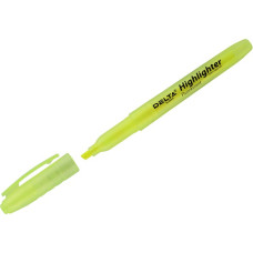 Маркер текстовый, (2-4мм), клиновидный желтый, D2504-08 Маркер текстовый, (2-4мм), клиновидный желтый, D2504-08